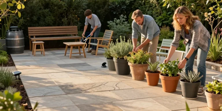 amenagement terrasse pierre naturelle