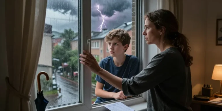 fenêtre ouverte orage